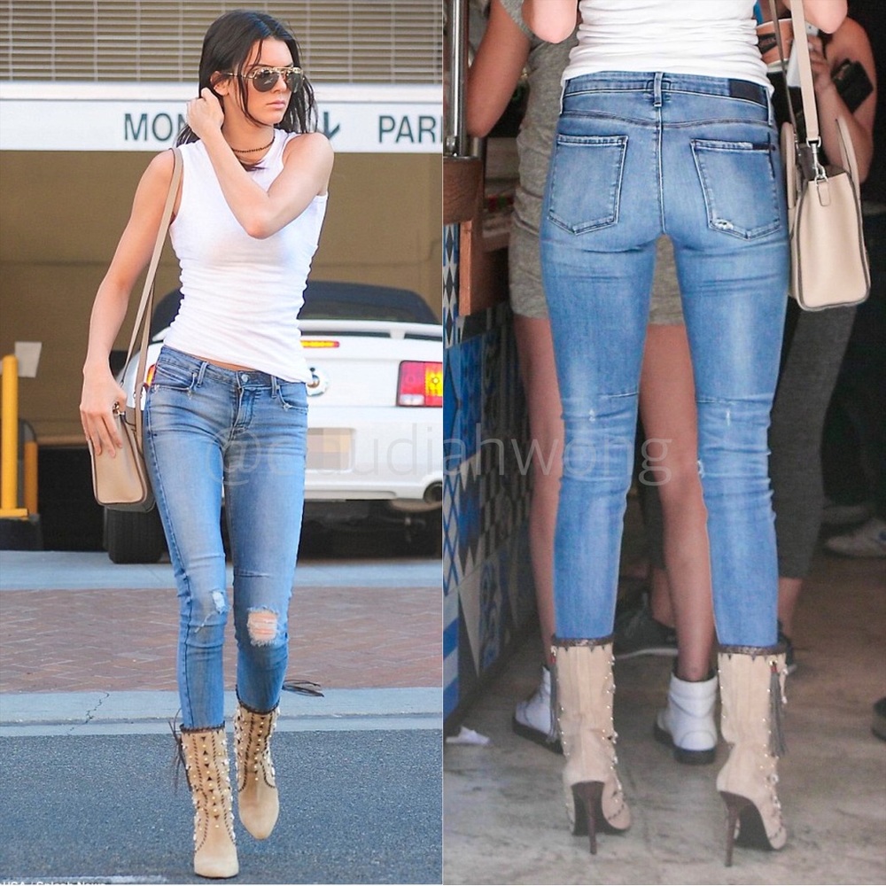 RTA Icon Distressed Skinny Jeans in Exploded Blue